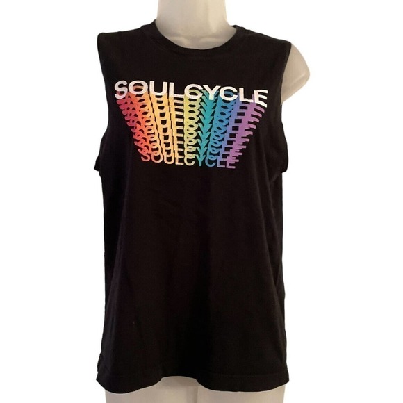 Soulcycle Womens Size Small Black with Multicolor Graphic Pride Jessica Marak - Picture 1 of 5
